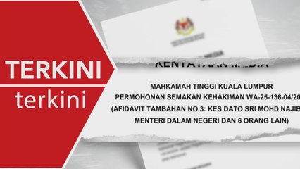 [TERKINI] Jabatan Peguam Negara bawa semua kenyataan kepada mahkamah