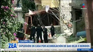 Explosión por acumulación de gas en una casa en Tlalpan deja 5 heridos