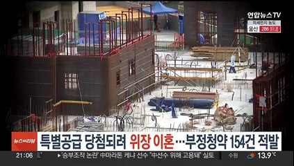 특별공급 당첨되려 '위장 이혼'까지…부정청약 154건 적발