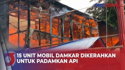 Diduga Arus Pendek Listrik, Permukiman Warga di Kebon Kosong Kemayoran Terbakar