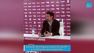 Eduardo Domínguez analizó el triunfo y clasificación de Estudiantes