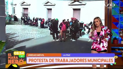 Trabajadores municipales protestan