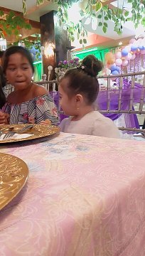 Enjoying at bday party