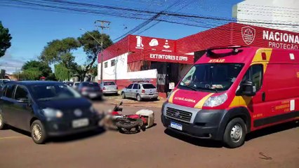 Motociclista fica ferido em acidente de trânsito no Universitário