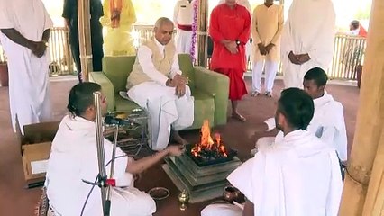 GANDHINAGAR LAKRODA DARSHAN YOG DHAM SAMARPAN BHAVAN LOKARPAN & VAIDIK GURUKUL BHAVAN SHILANYAS BY GUJARAT GOVERNOR
