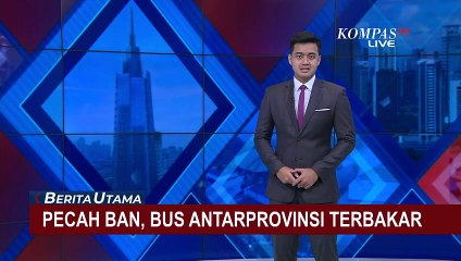 Pecah Ban hingga Muncul Percikan Api, Bus Pahala Kencana Jurusan Bandung-Denpasar Terbakar di Jalan!