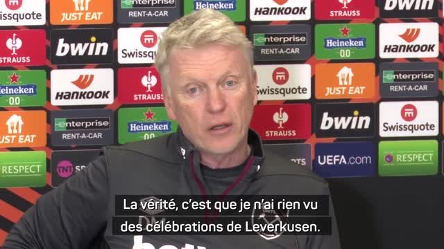 West Ham - Moyes : J'espère que les joueurs de Leverkusen ont bu des pintes de bière géantes