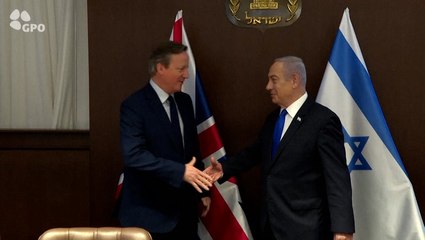 Cameron meets Netanyahu in Jerusalem as world leaders urge Israel not to retaliate after Iran attack