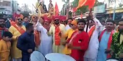 Shobha Yatra with Mahaviri flag, city echoed with slogan of Jai Shri R