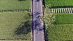 Video Drone Pemandangan Sawah, Alam, Jalan Lurus & Gunung Merapi Indonesia