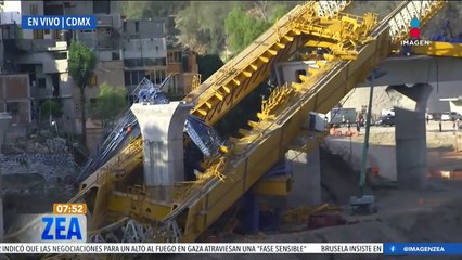 Colapsa maquinaria en obras del Tren Interurbano