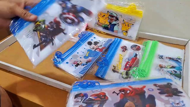 Unboxing and Review of Barbie, pikachu, frozen, spiderman, avengers Zipper Pouch Pen Pencil Stationary Case Travel Document Holder and Cosmetics Bag