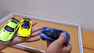 Unboxing and review of Realistic Die-Cast Mini Porsche and Emergency Vehicles Police Cars, Fire Trucks with Opening Doors for Kids' Playtime