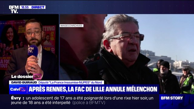 Annulation de la conférence de LFI par l'université de Lille: C'est inquiétant pour le débat démocratique et la liberté d'expression , juge David Guiraud (LFI)