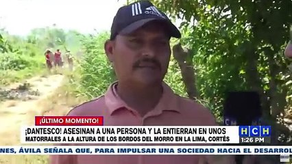 ¡Ayer lo vieron vivo! Matan y entierran a hombre en una finca entre SPS y La Lima