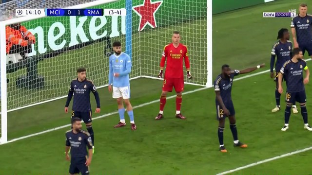 الشوط الاول مباراة ريال مدريد ومان سيتي اياب ربع نهائي دوري ابطال اوربا 17-4-2024