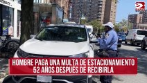 Hombre paga una multa de estacionamiento 52 años después de recibirla