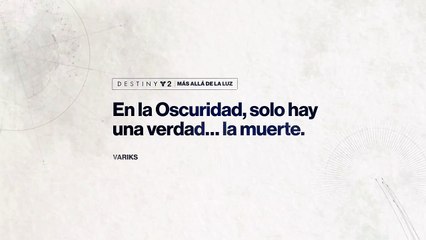 Destiny 2: Beyond Light - Tráiler de Personaje "Variks"