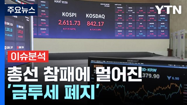 [YTN24] '추진 동력 잃은' 금융투자소득세 폐지...국회 청원 5만 명 돌파 / YTN