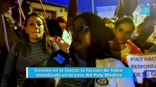 Tensión en la Uocra: la facción de Tobar movilizada en la casa del Puly Medina