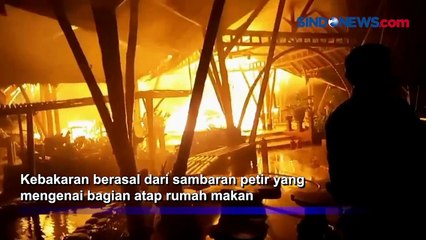 Rumah Makan di Tangerang Kebakaran Usai Tersambar Petir