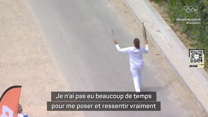 Paris 2024 - Manaudou, première relayeuse française de la flamme : "C'est une chance d'être ici"