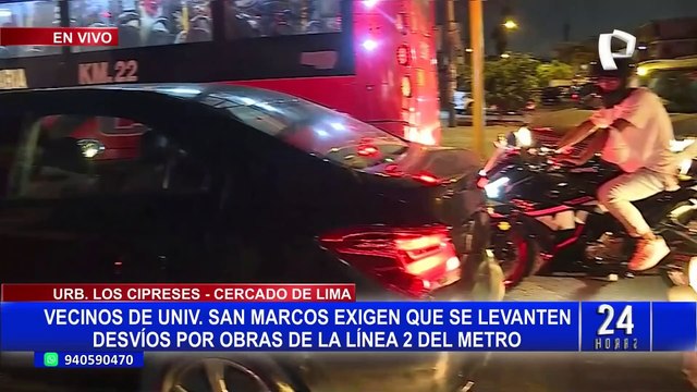 Cercado de Lima: vecinos exigen que se levanten desvíos de obras de la Línea 2