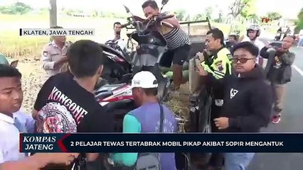 2 Pelajar Tewas Tertabrak Mobil Pikap Akibat Sopir Mengantuk