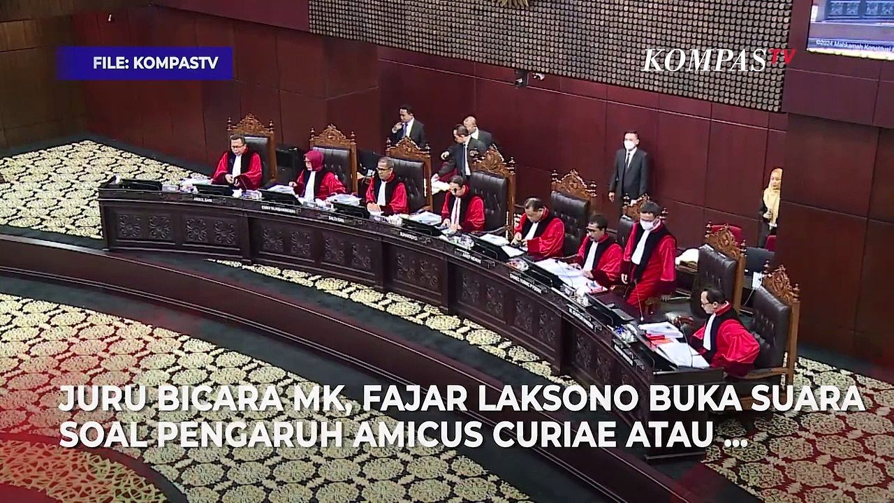 Jawab MK soal Pengaruh Amicus Curiae Terhadap Putusan Sidang Sengketa Pilpres 2024