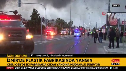 Son dakika... İzmir'de plastik fabrikasında yangın