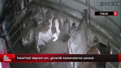 Tokat'taki deprem anı, güvenlik kameralarına yansıdı
