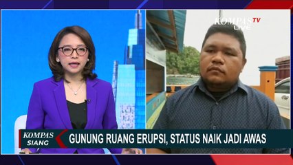 Begini Pantauan Erupsi Gunung Ruang di Sitaro pada Kamis Siang