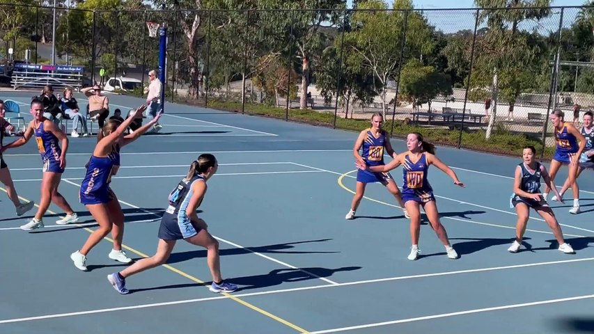 Second quarter action from the round one BFNL A-grade netball contest between Eaglehawk and Golden Square at Canterbury Park.The Hawks won by 11 goals.