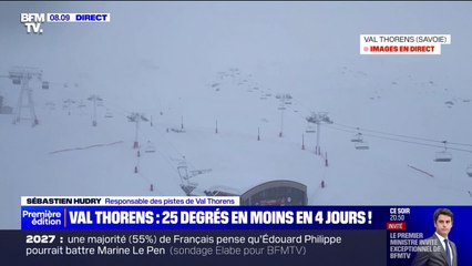 Download Video: Val Thorens: la station a perdu 25°C en quatre jours