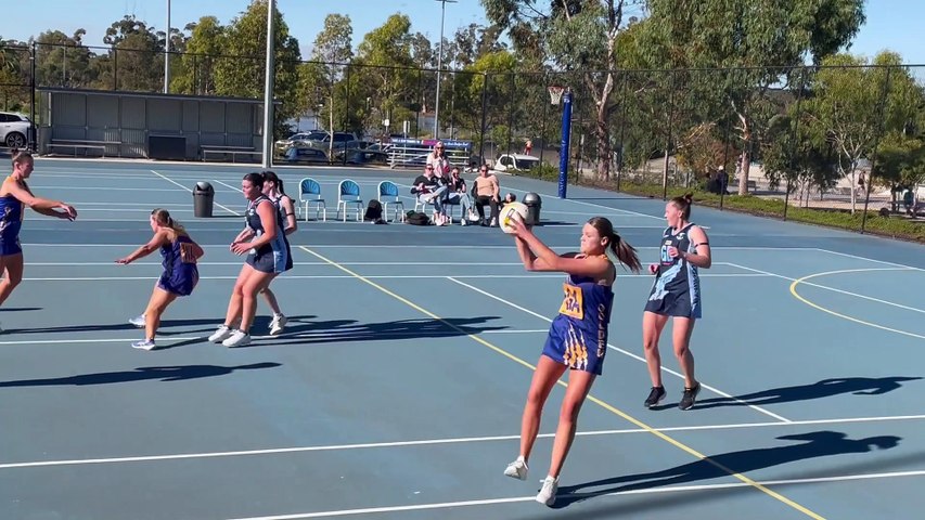 Third quarter action from the round one BFNL A-grade netball contest between Eaglehawk and Golden Square at Canterbury Park.The Hawks won by 11 goals.