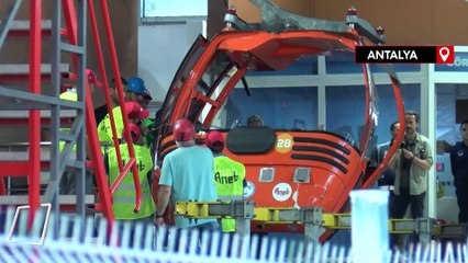 Antalya'da teleferik kazasından 5 gün sonra 36 kabin yere indirildi