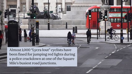 Nearly 1,000 ‘Lycra lout’ cyclists fined in City of London Police crackdown