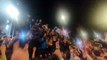 Pompey fans celebrating outside O'Neills in Southsea - Matthew Clark