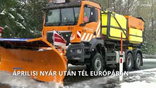 Korai nyár után havazás köszöntött Közép-Európára