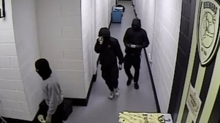 Masked gang caught on CCTV raiding Burton Albion FC and signing shirt