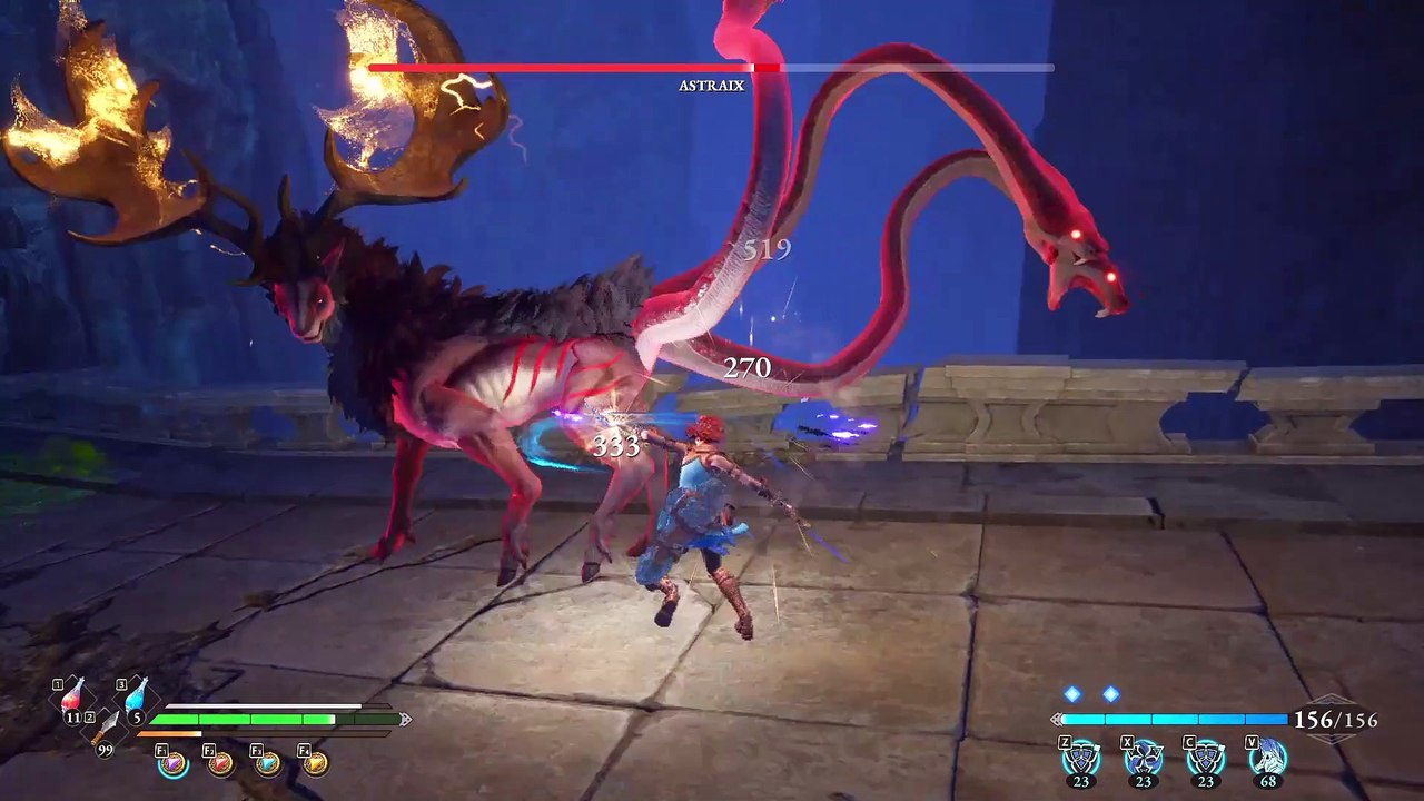 Asterigos: Curse of the stars- Gameplay of Combat of Boss Fight against Trinity Boss, Astraix, with Tips and Tricks