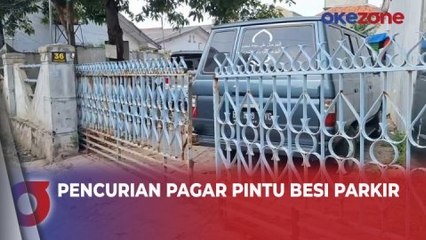 Pagar Pintu Besi Parkir Kendaraan Raib Digasak Maling Bermotor di Kembangan Jakarta Barat