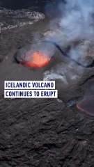 Icelandic volcano continues to erupt