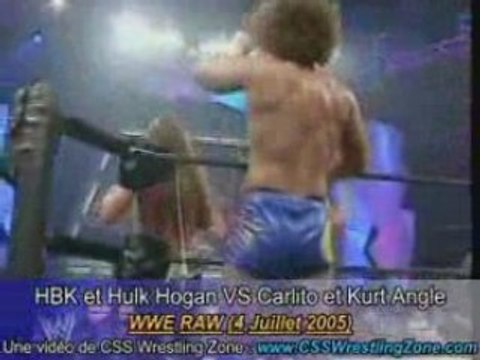 HBK & Hogan vs. Carlito & Kurt Angle