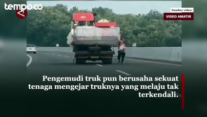 Viral Truk Berjalan Tidak Terkendali Tanpa Sopir di Tol Semarang-Batang