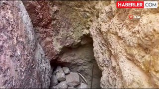 Bursa'da definecilerin mezar olduğu mağara ve tüneller görüntülendi