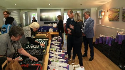 Prince Williams visits a surplus food distribution charity
