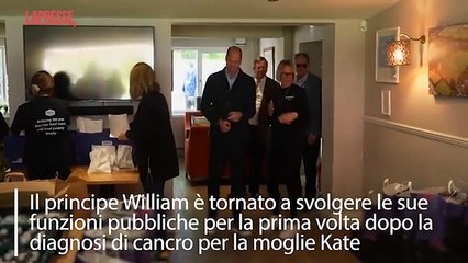 Download Video: Primo impegno pubblico per William dopo l'annuncio di cancro della moglie Kate