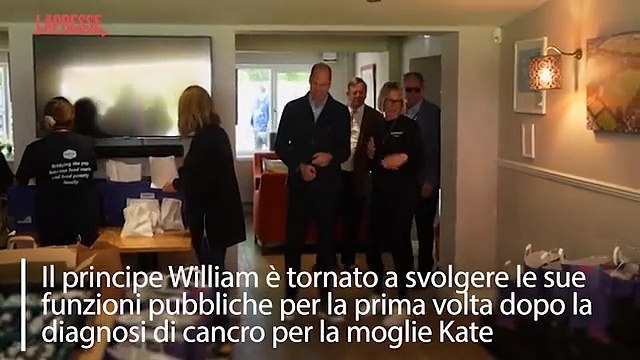 Primo impegno pubblico per William dopo l'annuncio di cancro della moglie Kate