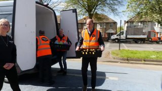 Prince William delivers food to West London youth centre